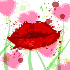 Image showing Beauty Hearts Represents Make Up And Female