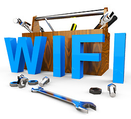 Image showing Wifi Tools Shows World Wide Web And Access