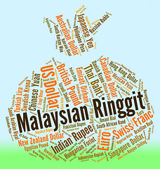 Image showing Malaysian Ringgit Represents Exchange Rate And Forex