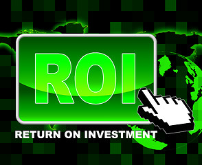 Image showing Button Roi Means World Wide Web And Investments