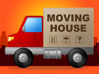 Image showing Moving House Indicates Buy New Home And Freight