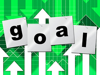 Image showing Goal Goals Represents Inspiration Objective And Aspire