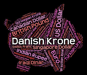 Image showing Danish Krone Shows Exchange Rate And Broker