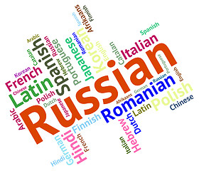 Image showing Russian Language Represents International Words And Word