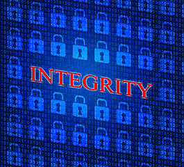 Image showing Integrity Data Represents Truthfulness Sincerity And Virtue