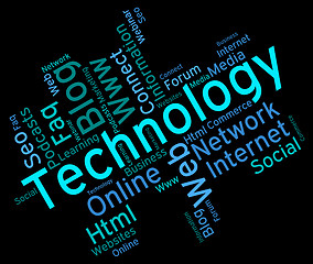 Image showing Technology Word Shows Data Wordcloud And Digital