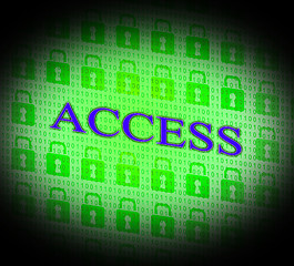 Image showing Security Access Represents Protect Encrypt And Accessible