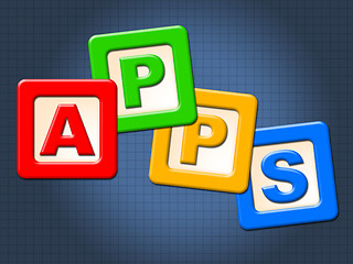 Image showing Apps Kids Blocks Shows Application Software And Computing