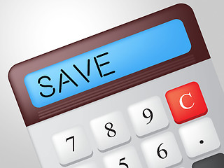 Image showing Save Calculator Represents Calculation Financial And Invest