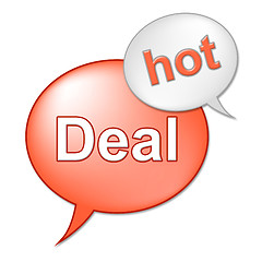 Image showing Hot Deal Message Indicates Best Price And Business