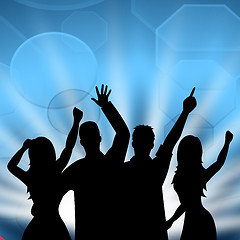 Image showing Dancing Party Indicates Disco Music And Celebrate