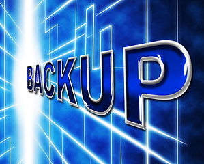 Image showing Computer Backup Shows Data Archiving And Archive