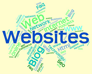 Image showing Websites Word Represents Www Searching And Words