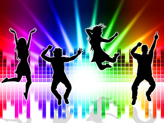 Image showing Music Excitement Indicates Sound Track And Dancing