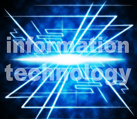 Image showing Information Technology Represents Answer High-Tech And Knowledge