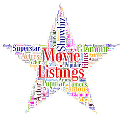 Image showing Movie Listings Indicates Watch Movies And Cinema