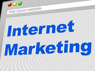 Image showing Internet Marketing Shows World Wide Web And Advertising