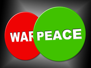 Image showing Peace Sign Shows Love Not War And Advertisement