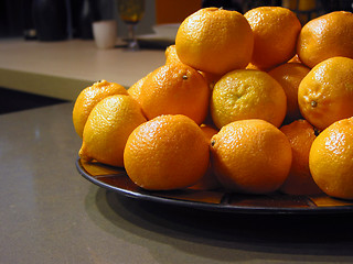 Image showing Oranges in a bowl