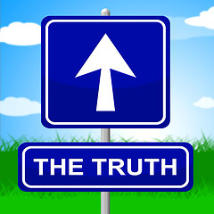 Image showing Truth Sign Shows No Lie And Accuracy