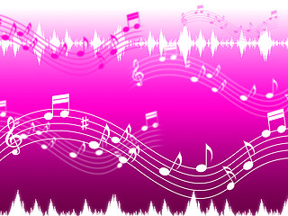 Image showing Pink Music Background Shows Rap Rock Or RandB\r