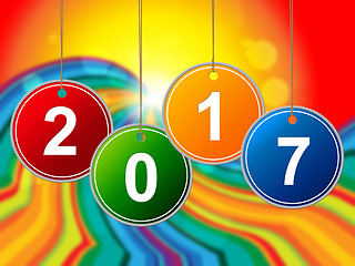 Image showing New Year Means Two Thosand Seventeen And Celebrate