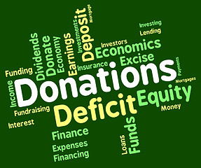 Image showing Donation Word Means Giving Words And Supporter