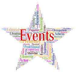 Image showing Events Star Shows Experiences Words And Text