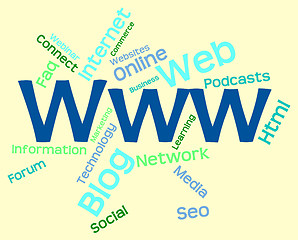 Image showing Www Word Represents World Wide Web And Internet