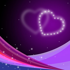 Image showing Background Heart Represents Valentines Day And Affection