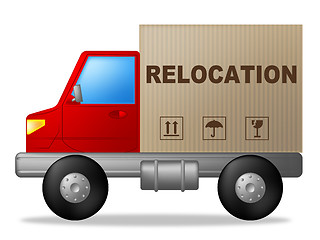 Image showing Relocation Truck Indicates Buy New Home And Delivery