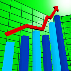 Image showing Business Graph Indicates Diagram Infochart And Profit