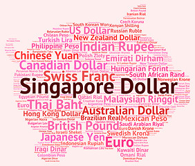 Image showing Singapore Dollar Indicates Foreign Exchange And Coinage