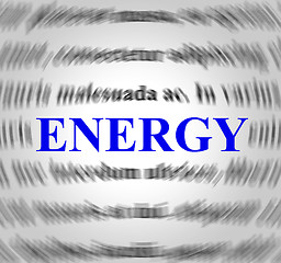 Image showing Energy Definition Represents Power Source And Powered