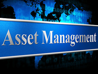 Image showing Asset Management Means Business Assets And Administration