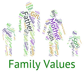 Image showing Family Values Shows Blood Relation And Children