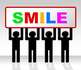 Image showing Joy Smile Represents Friendliness Cheerful And Positive