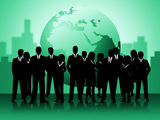 Image showing Business People Shows Professionals Planet And Worldly