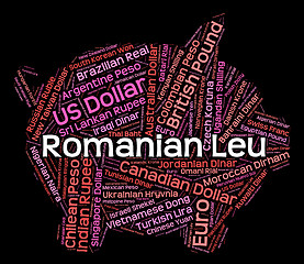 Image showing Romanian Leu Shows Worldwide Trading And Currency