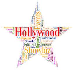 Image showing Hollywood Star Means Los Angeles And California