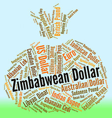 Image showing Zimbabwean Dollar Indicates Foreign Currency And Coin