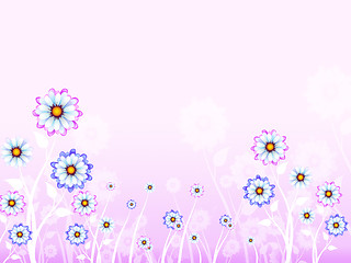 Image showing Flowers Background Means Spring Bloom And Nature\r