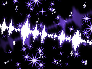 Image showing Sound Wave Shows Musical Soundwave And Backgrounds