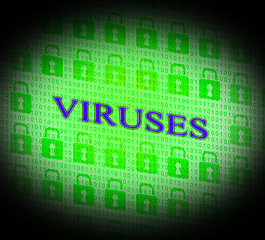 Image showing Virus Online Indicates World Wide Web And Secure