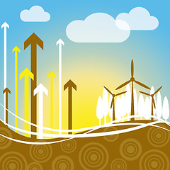 Image showing Wind Power Indicates Renewable Resource And Electricity