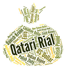 Image showing Qatari Rial Indicates Foreign Exchange And Coin