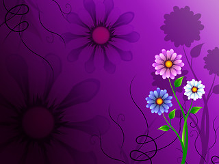 Image showing Flowers Background Shows Blooming Growing And Nature\r