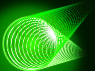 Image showing Green Coil Background Shows Shining And Tube\r