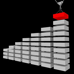 Image showing Increase Graph Construction Indicates Infochart Profit And Prope