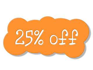 Image showing Twenty Five Percent Represents Cheap Savings And Sale